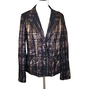 Tribal Plaid Jacket Size 12